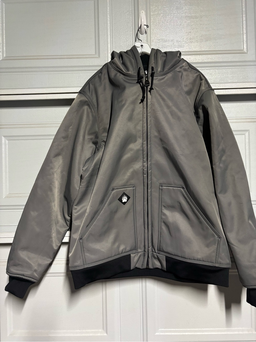 Duluth Trading Co Gray Hooded Performance Jacket